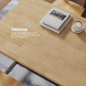 Counter Height Dining Table with Storage Shelves
