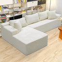 104" L-Shape Sectional Sofa with Chaise – Corduroy, No Assembly