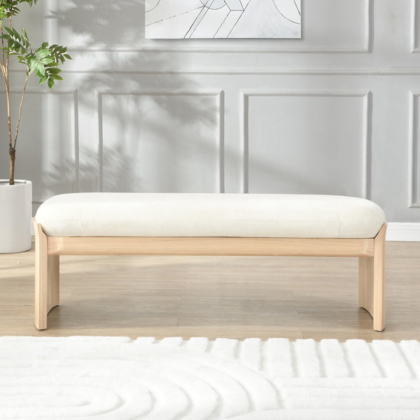 Fabric Upholstered Ottoman Bench