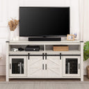 Farmhouse TV Stand with Sliding Barn Doors