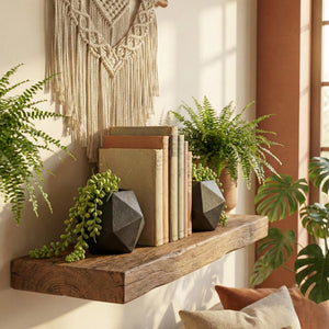 Geometric Cast Iron Bookends with Faux String of Pearls