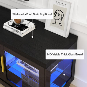 70.9" Modern LED TV Stand with RGB Lighting & Storage Cabinet