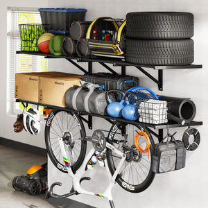 Heavy Duty Garage Wall Shelving with Hooks
