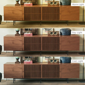 Mid-Century Modern TV Stand with 4 Storage Cabinets