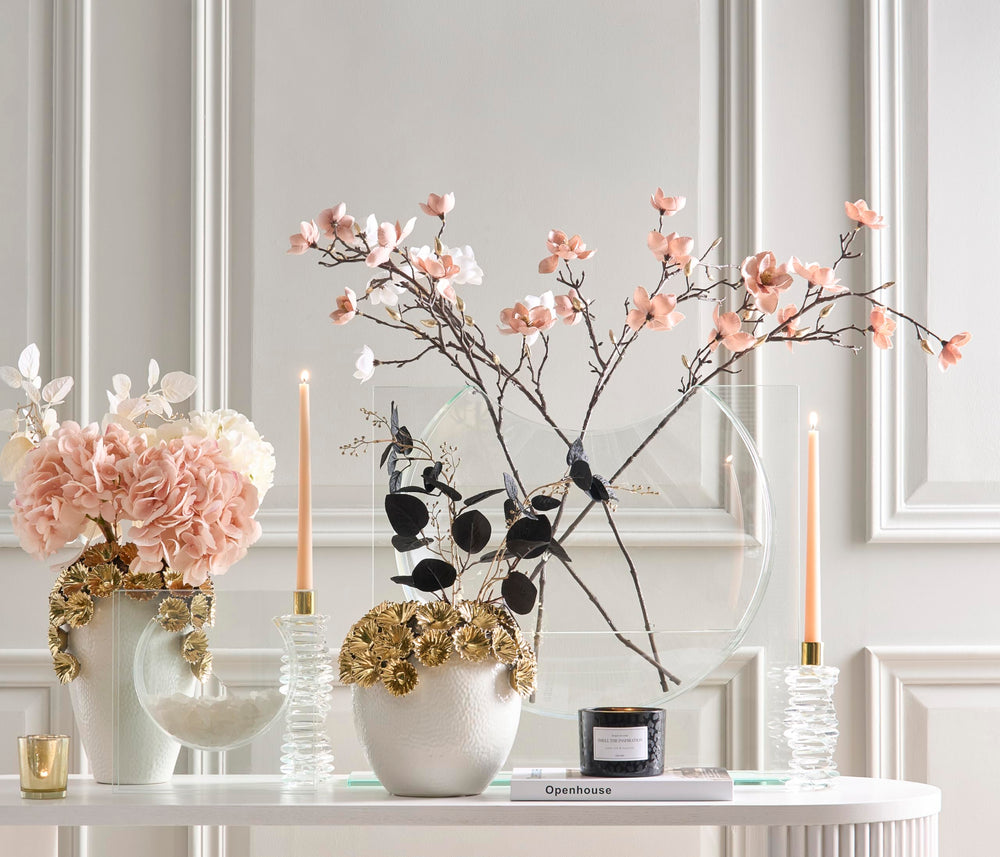 Ellipse Glass Vase — Modern Sculptural Decorative Vase