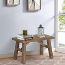 Farmhouse Wood Entryway Bench – Solid Rustic Seat for Living & Dining Room