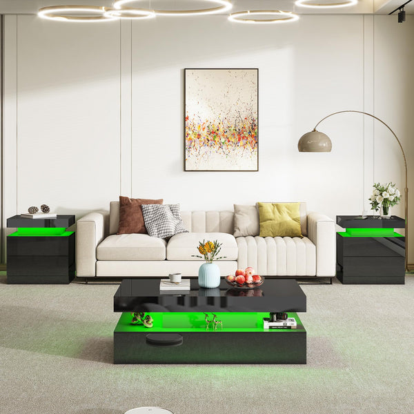 LED Coffee Table with Storage