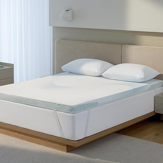 3-Inch Cooling Mattress Topper with Breathable Foam & Washable Cover