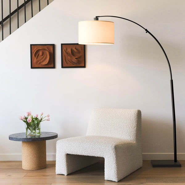 Arc Floor Lamp with Marble Base – LED, 76" Tall