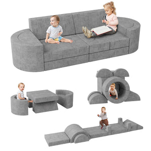 Modular Kids Play Couch – 68" Convertible Foam Sofa