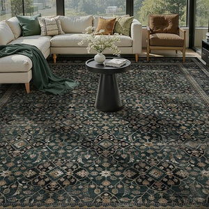 9x12 Moroccan Boho Area Rug – Washable, Non-Slip, Low Pile