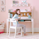 Kids Desk with Hutch and Chair Set – Wooden Study Desk with Storage