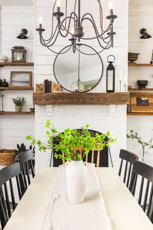 Ceramic Vase with Faux Greenery Stems Set