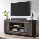 70-Inch TV Stand with Open Shelves and Side Cabinets