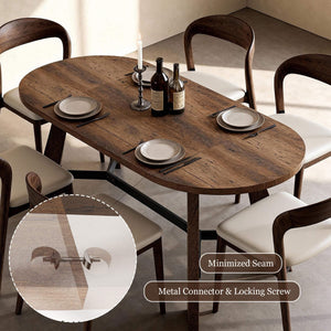 70.86" Oval Dining Table for 6–8 People
