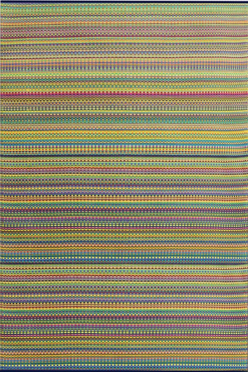 Outdoor Recycled Plastic Area Rug - Mix Rainbow 6 ft x 9 ft
