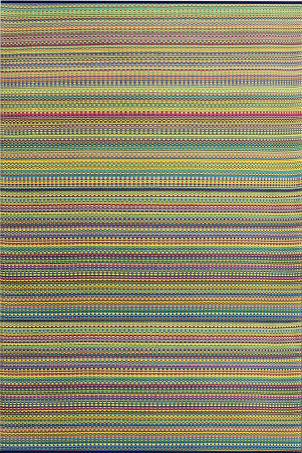 Outdoor Recycled Plastic Area Rug - Mix Rainbow 6 ft x 9 ft