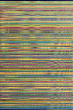 Outdoor Recycled Plastic Area Rug - Mix Rainbow 6 ft x 9 ft