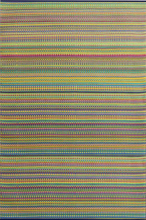 Outdoor Recycled Plastic Area Rug - Mix Rainbow 6 ft x 9 ft