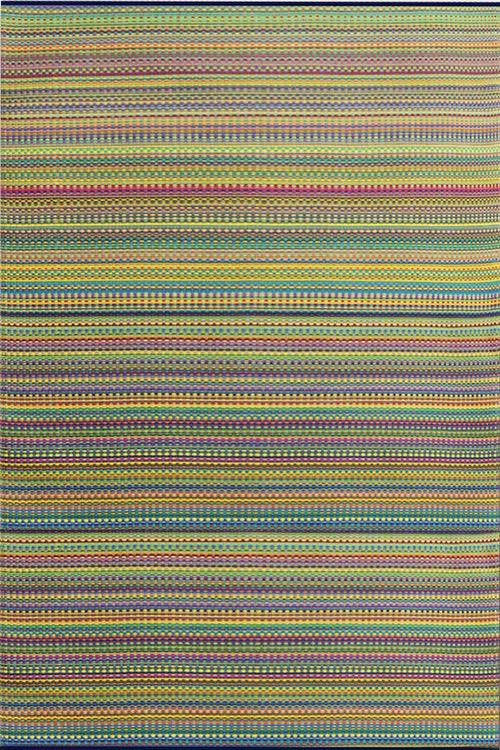 Outdoor Recycled Plastic Area Rug - Mix Rainbow 6 ft x 9 ft