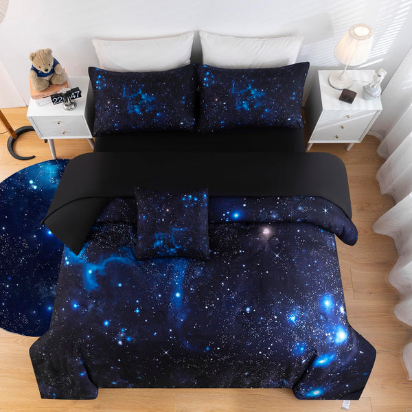 Galaxy Comforter Set – Twin Size, 6-Piece Bedding Set