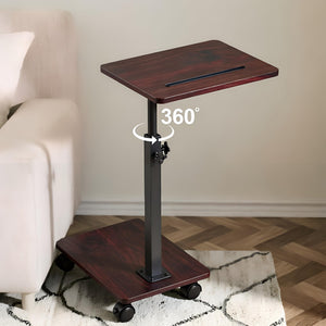 C-Shaped TV Tray Table with Adjustable Height & 360° Swivel