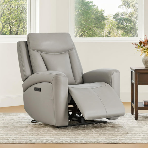 Super Zero-Gravity Power Recliner Chair with Genuine Leather & Dual Motors