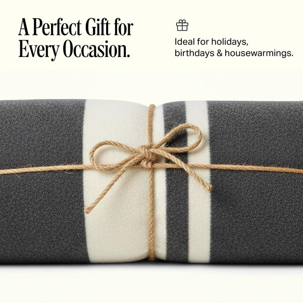 Oversized Throw Blanket – Cotton Blend, 50" x 70", Slate