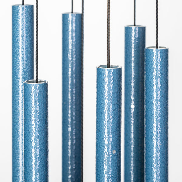 27-Inch Inspirational Wind Chime – Sky Blue – Faith Hope & Love Engraving – Hand-Tuned Aluminum Outdoor Chime