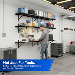 Heavy Duty Perforated Wall Shelf 4-Tier 1400 lbs Garage Storage Rack