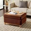 Reversible Lid Storage Ottoman Coffee Table