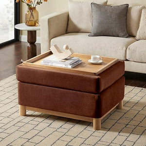 Reversible Lid Storage Ottoman Coffee Table