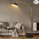 Arc Floor Lamp with Marble Base & 360° Rotatable Arm