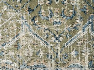 Blue & Green Vintage Abstract Area Rug