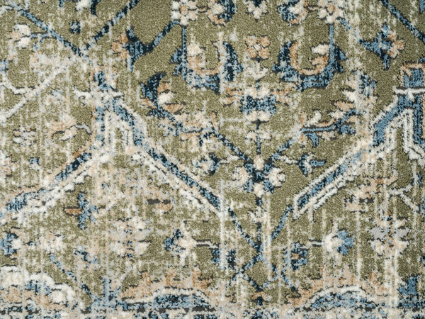 Blue & Green Vintage Abstract Area Rug