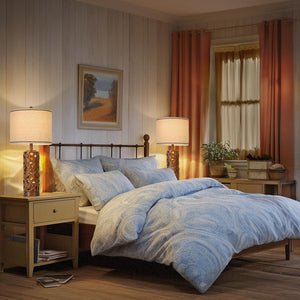 Farmhouse Table Lamps Set of 2 with USB Charging Ports