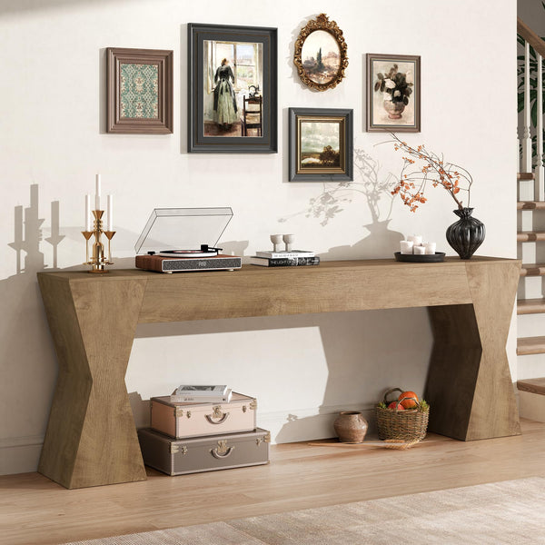Extra Long Console Table with X-Frame Base