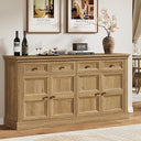 63-Inch Buffet Cabinet with Storage, 4 Doors, Drawers & Shelves