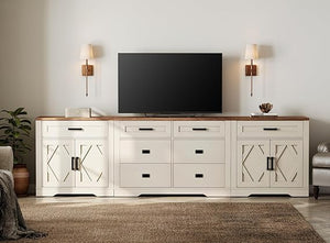 110" Farmhouse TV Stand & Entertainment Center