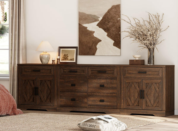 110" Farmhouse TV Stand & Entertainment Center