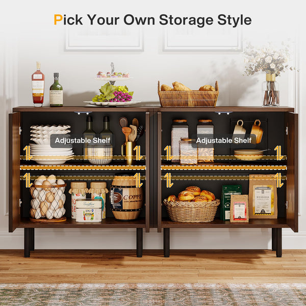 59" Sideboard Buffet Cabinet with Adjustable Shelves