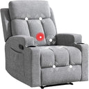 Manual Recliner Chair with Massage, Heat & Cup Holders