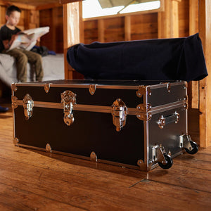 32-Inch Large Lockable Storage Trunk with Removable Wheels