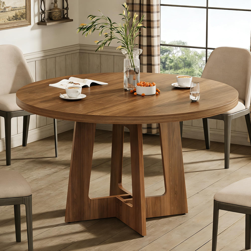 Round Dining Table – MDF Top, 43-Inch, 300 lb Capacity