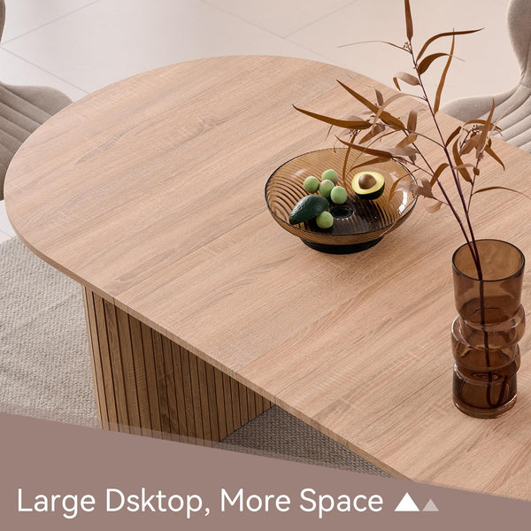 70.8" Oval Dining Table for 4-6 People