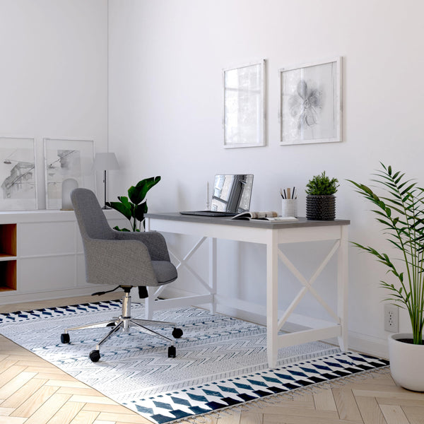 Farmhouse Writing Desk 47" | Light Grey