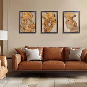 Natural Wood Wall Art – Handcrafted Rustic Hanging Sculpture