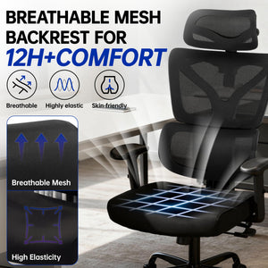 Ergonomic High-Back Mesh Office Chair with Lumbar Support