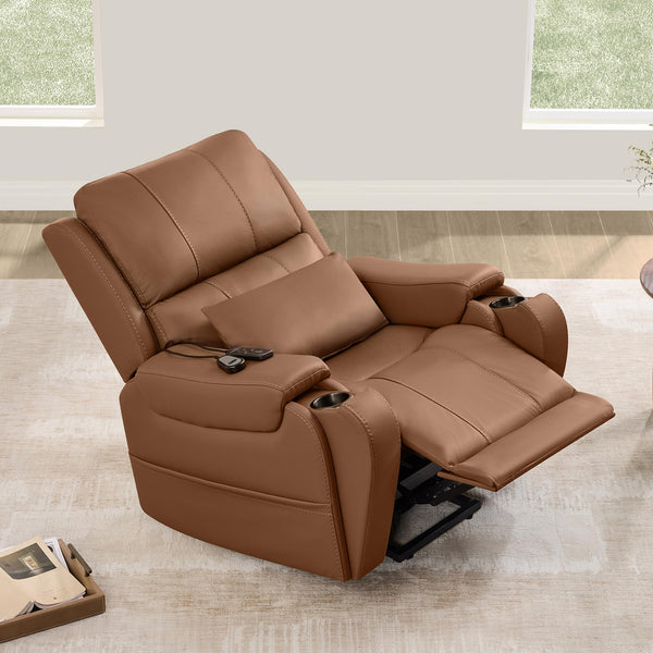 Power Lift Recliner Chair with Heat and Massage – Genuine Leather