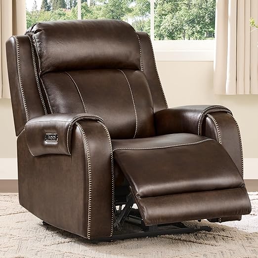 Power Recliner Chair with Adjustable Headrest & USB Ports